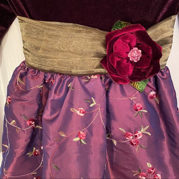 Girls Long Sleeve Formal Dress - Picture 3 of 6